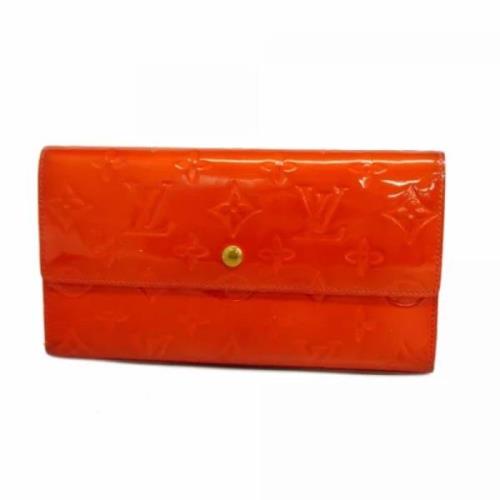 Pre-owned Fabric wallets Louis Vuitton Vintage , Orange , Dames