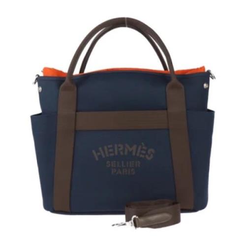 Pre-owned Fabric handbags Hermès Vintage , Blue , Dames