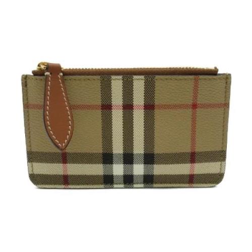 Pre-owned Canvas wallets Burberry Vintage , Beige , Dames