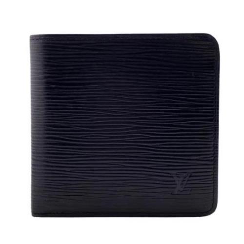 Pre-owned Leather wallets Louis Vuitton Vintage , Black , Heren