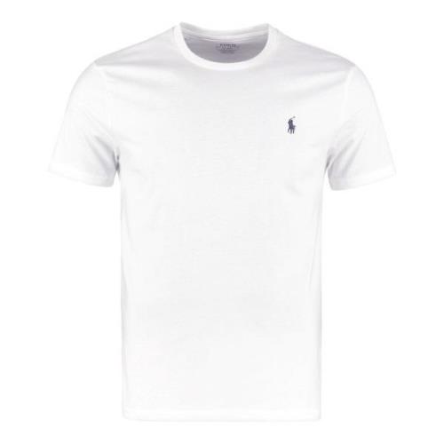 Katoenen T-shirt met Logo Borduursel Ralph Lauren , White , Heren