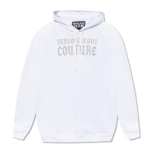 Oversized hoodie Versace Jeans Couture , White , Dames