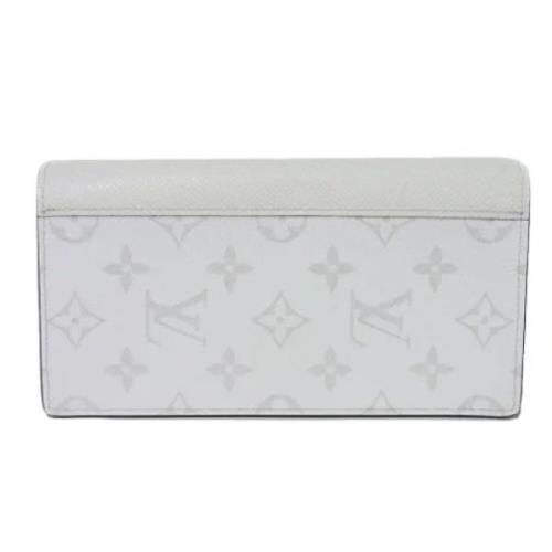 Pre-owned Leather wallets Louis Vuitton Vintage , White , Heren