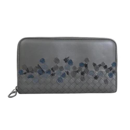 Pre-owned Leather wallets Bottega Veneta Vintage , Gray , Dames