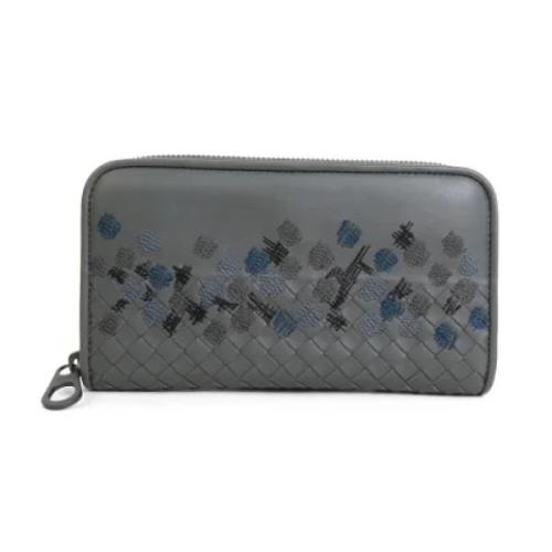 Pre-owned Leather wallets Bottega Veneta Vintage , Gray , Dames