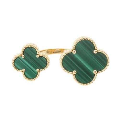 Pre-owned Yellow Gold rings Van Cleef & Arpels Pre-owned , Green , Dam...