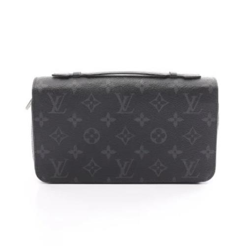 Pre-owned Leather wallets Louis Vuitton Vintage , Black , Dames