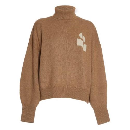 Kameel Gebreide Coltrui Pullover Aw24 Isabel Marant Étoile , Brown , D...