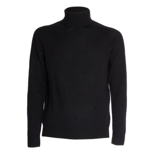 Blauwe Gebreide Coltrui Sweater Aw24 Dondup , Blue , Heren