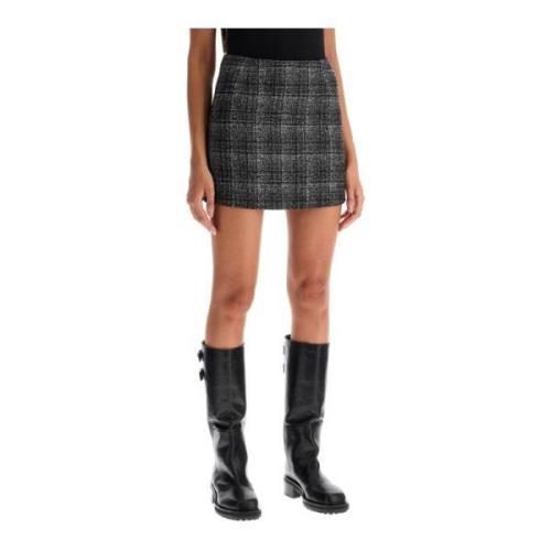 Tweed Mini Rok met Smiley Zak Blazé Milano , Gray , Dames