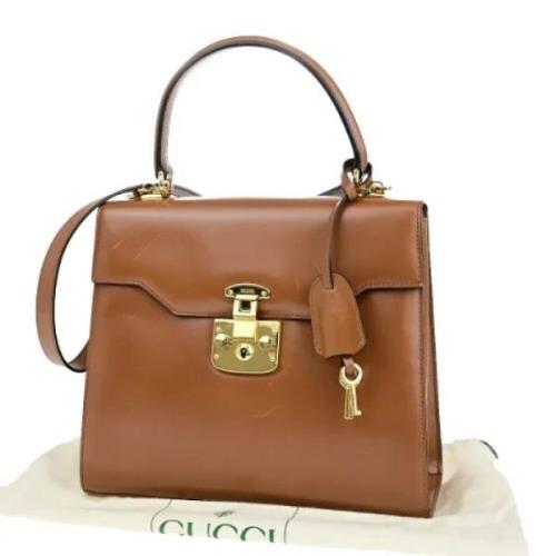 Pre-owned Leather gucci-bags Gucci Vintage , Brown , Dames