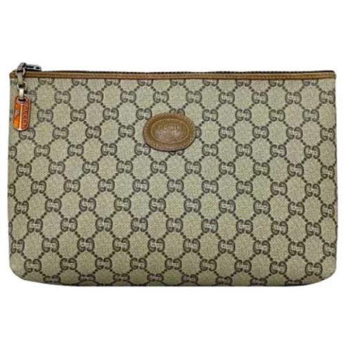 Pre-owned Canvas gucci-bags Gucci Vintage , Beige , Dames