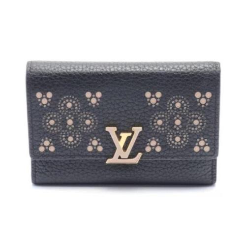 Pre-owned Leather wallets Louis Vuitton Vintage , Black , Dames