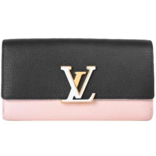 Pre-owned Leather wallets Louis Vuitton Vintage , Black , Dames