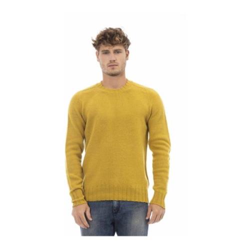 Ronde Hals Lange Mouw Trui Alpha Studio , Yellow , Heren