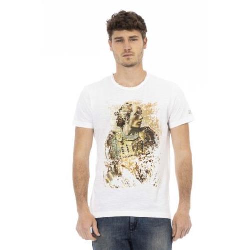 Casual T-shirt met ronde hals Trussardi , White , Heren