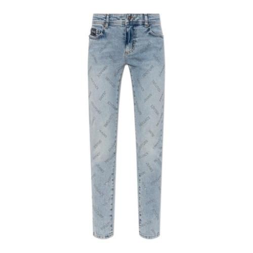 Jeans met glinsterende applicaties Versace Jeans Couture , Blue , Dame...