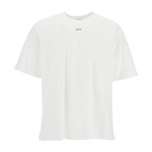 Oversized Crewneck T-shirt Off White , White , Heren