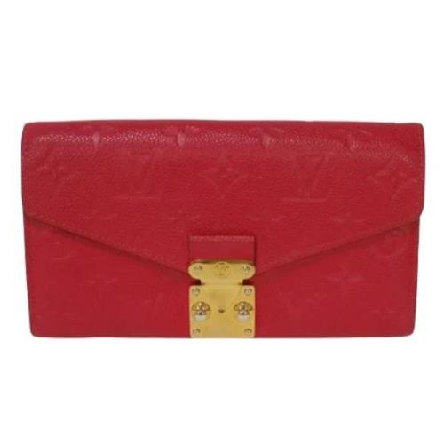 Pre-owned Leather wallets Louis Vuitton Vintage , Red , Dames