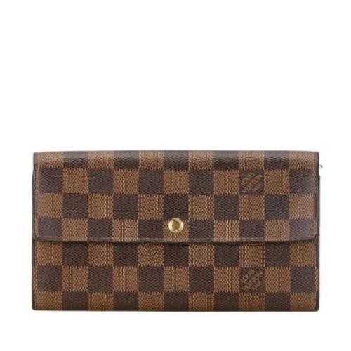 Pre-owned Canvas wallets Louis Vuitton Vintage , Brown , Dames