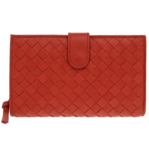 Pre-owned Leather wallets Bottega Veneta Vintage , Red , Dames