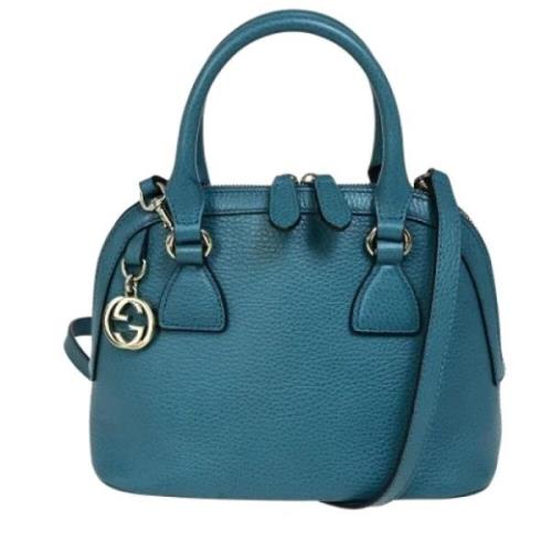 Pre-owned Leather gucci-bags Gucci Vintage , Blue , Dames