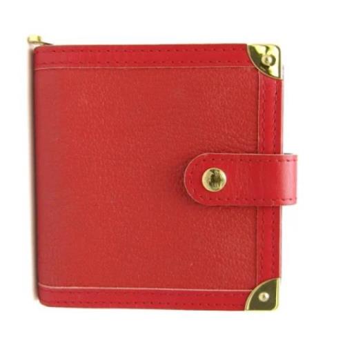 Pre-owned Leather wallets Louis Vuitton Vintage , Red , Dames