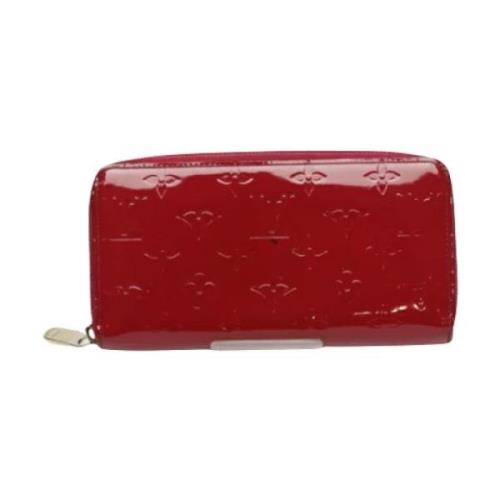 Pre-owned Leather wallets Louis Vuitton Vintage , Red , Dames