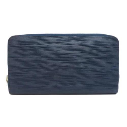 Pre-owned Leather wallets Louis Vuitton Vintage , Blue , Dames