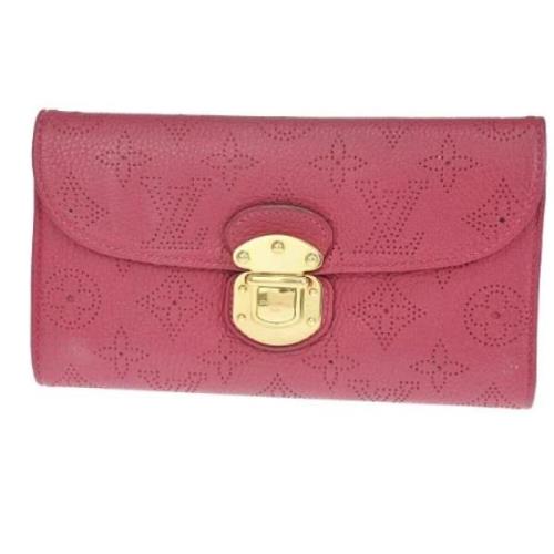 Pre-owned Leather wallets Louis Vuitton Vintage , Pink , Dames