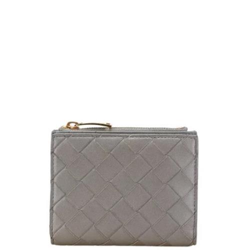 Pre-owned Leather wallets Bottega Veneta Vintage , Gray , Dames