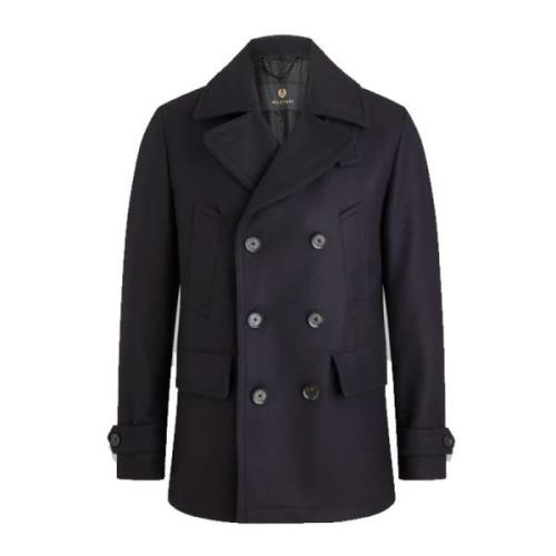 Milford Peacoat Wol Kasjmier Mix Belstaff , Blue , Heren