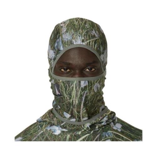 Ademende Mesh Balaclava met Eriophorum Print ROA , Multicolor , Heren