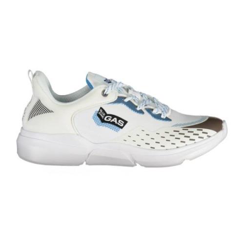 Sportieve witte vetersneakers met contrastdetails GAS , White , Heren