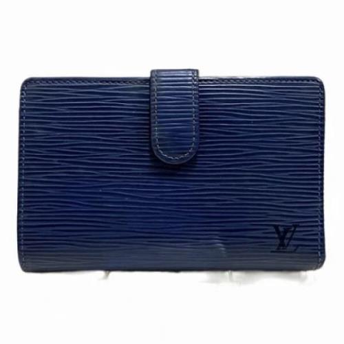 Pre-owned Leather wallets Louis Vuitton Vintage , Blue , Dames