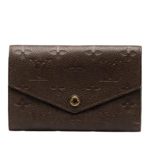 Pre-owned Leather wallets Louis Vuitton Vintage , Brown , Dames