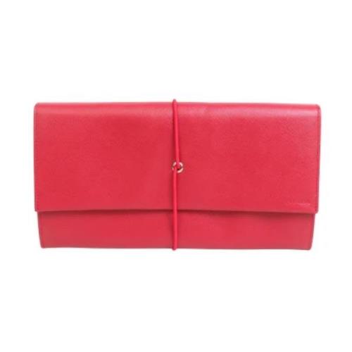 Pre-owned Leather wallets Prada Vintage , Red , Dames