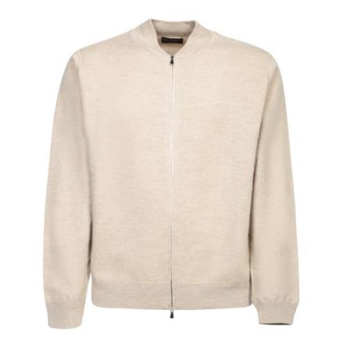 Grijze Cardigan Sweater Aw24 Dell'oglio , Gray , Heren