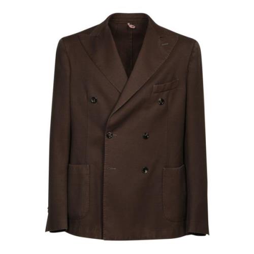 Bruine Blazer Stijlvolle Look Dell'oglio , Brown , Heren