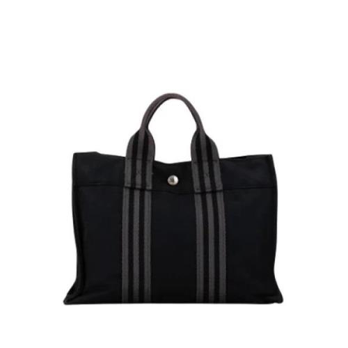 Pre-owned Canvas totes Hermès Vintage , Black , Dames