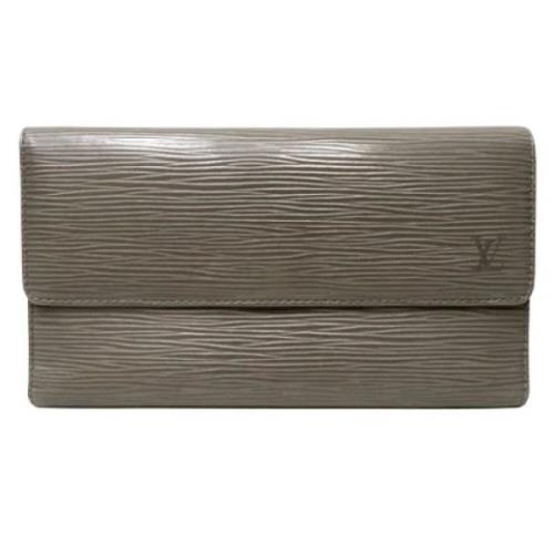 Pre-owned Leather wallets Louis Vuitton Vintage , Gray , Unisex