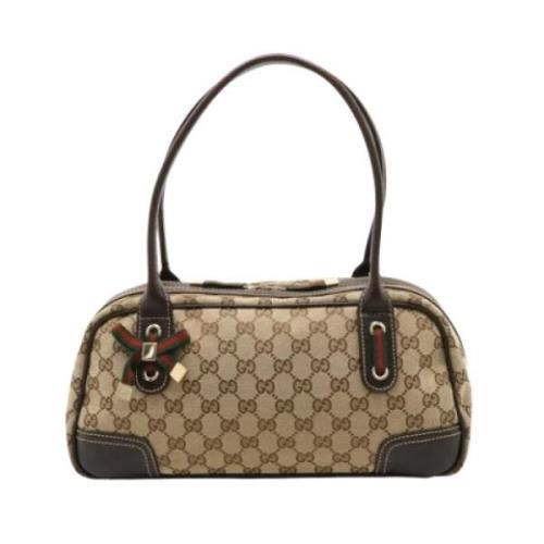 Pre-owned Canvas gucci-bags Gucci Vintage , Beige , Dames