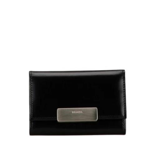 Pre-owned Leather wallets Prada Vintage , Black , Dames