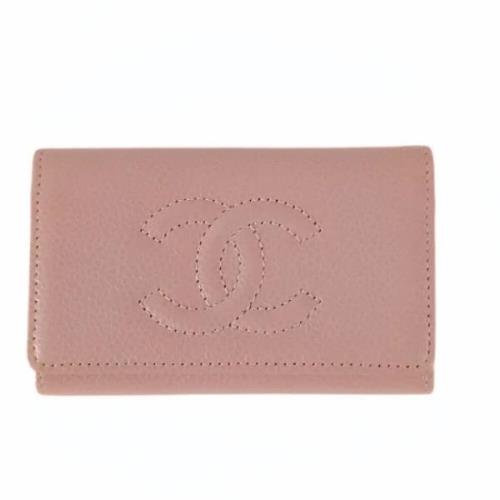 Pre-owned Leather key-holders Chanel Vintage , Pink , Dames