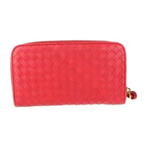 Pre-owned Leather wallets Bottega Veneta Vintage , Red , Dames