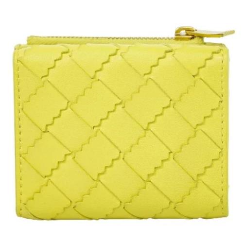 Pre-owned Leather wallets Bottega Veneta Vintage , Yellow , Dames