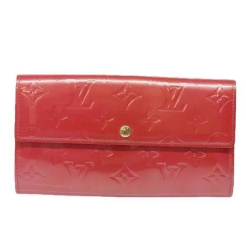 Pre-owned Leather wallets Louis Vuitton Vintage , Red , Dames