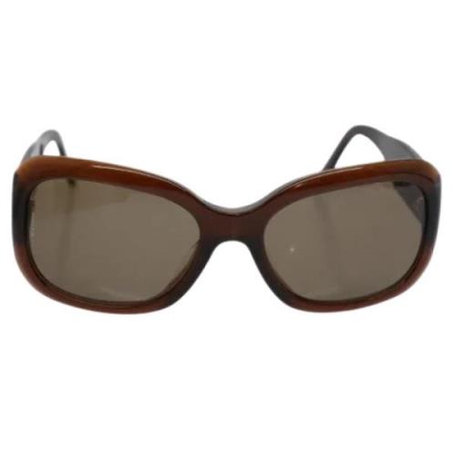 Pre-owned Plastic sunglasses Chanel Vintage , Brown , Dames