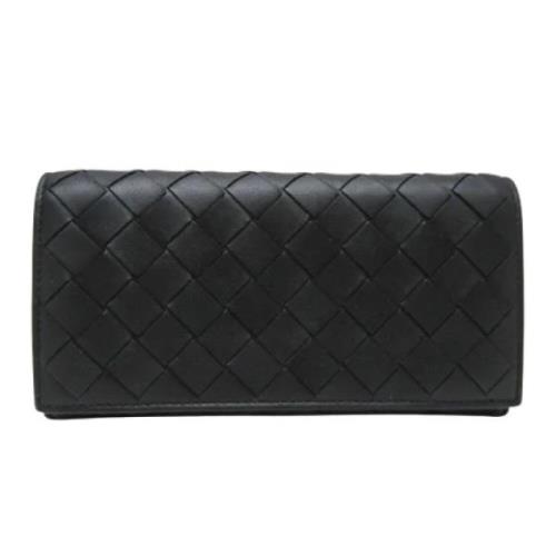 Pre-owned Leather wallets Bottega Veneta Vintage , Black , Dames