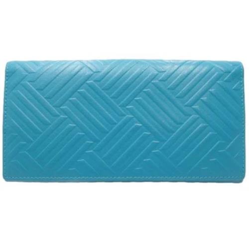 Pre-owned Leather wallets Bottega Veneta Vintage , Blue , Dames